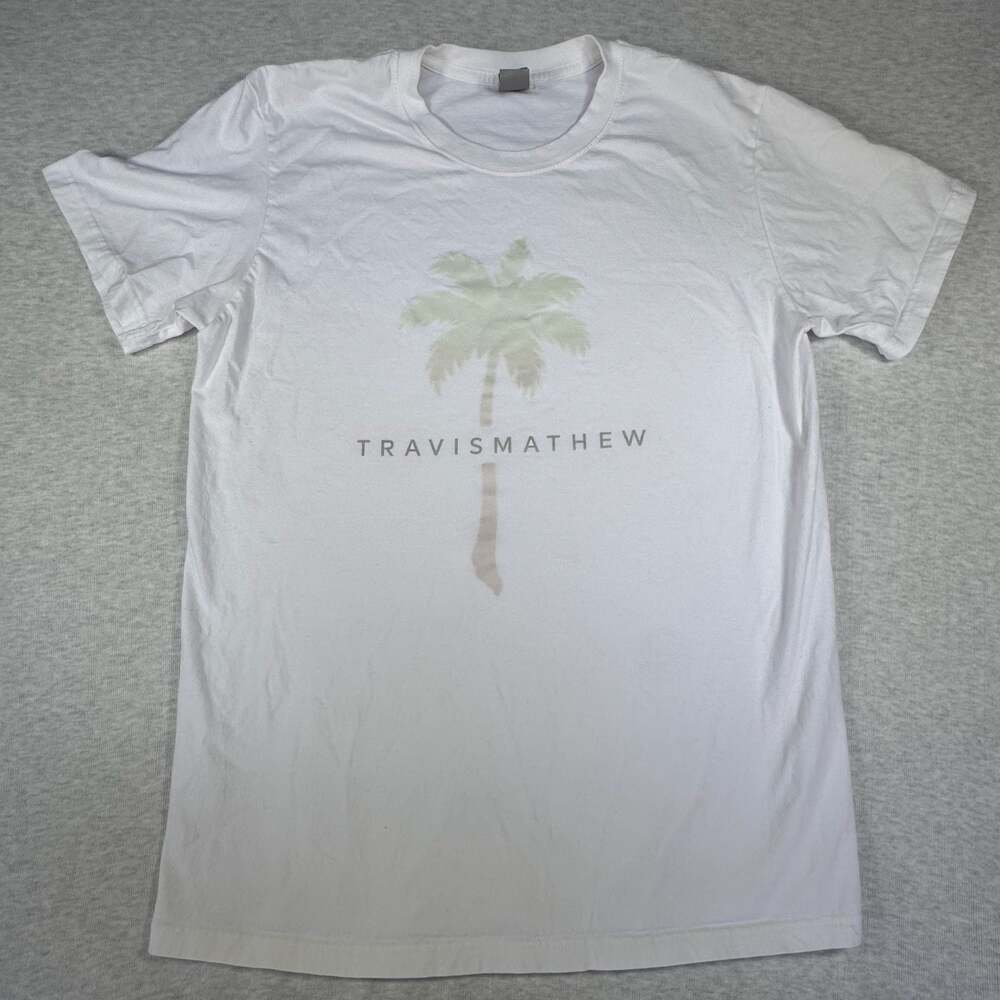 TravisMathew White Palm Tree Graphic T-Shirt